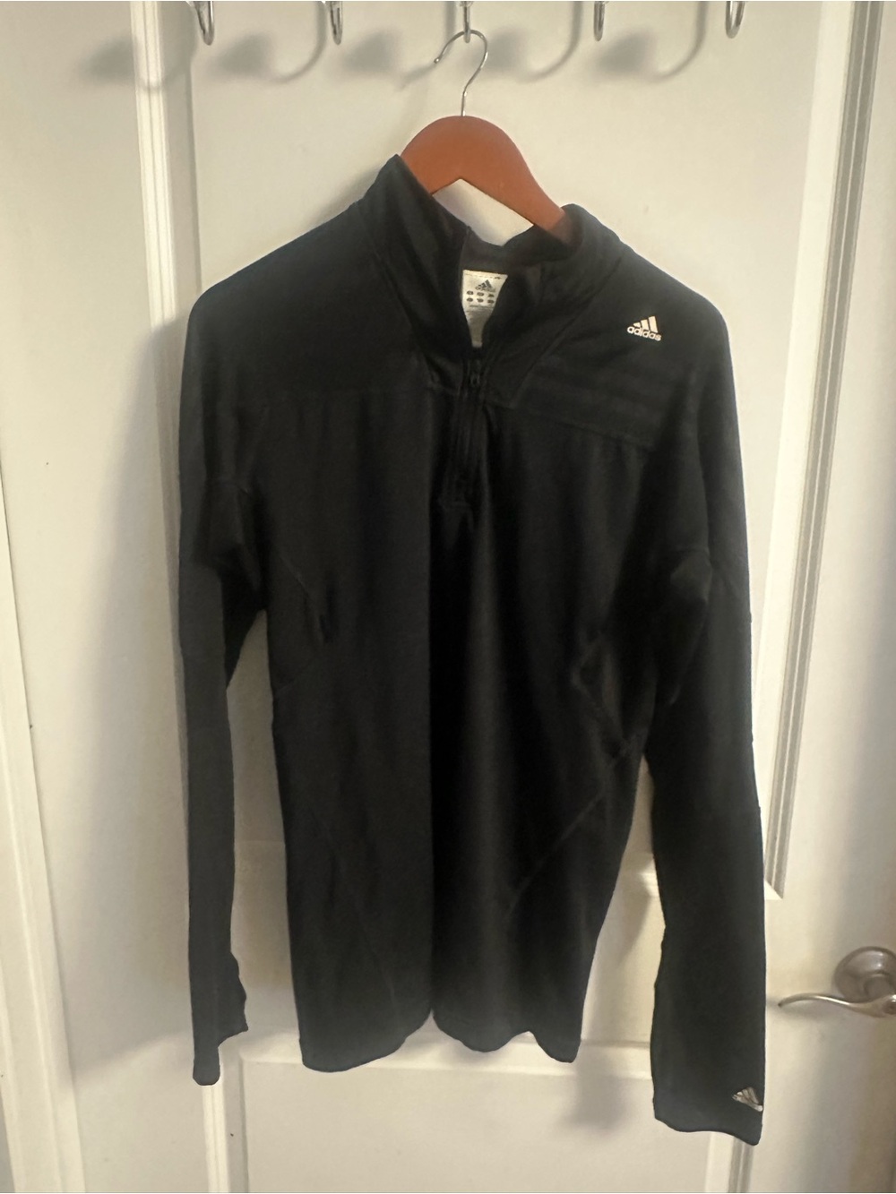 adidas Black Men's Zip-Up Training Pullover